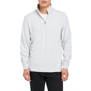 Faherty Light Gray Quarter-Zip Sweatshirt